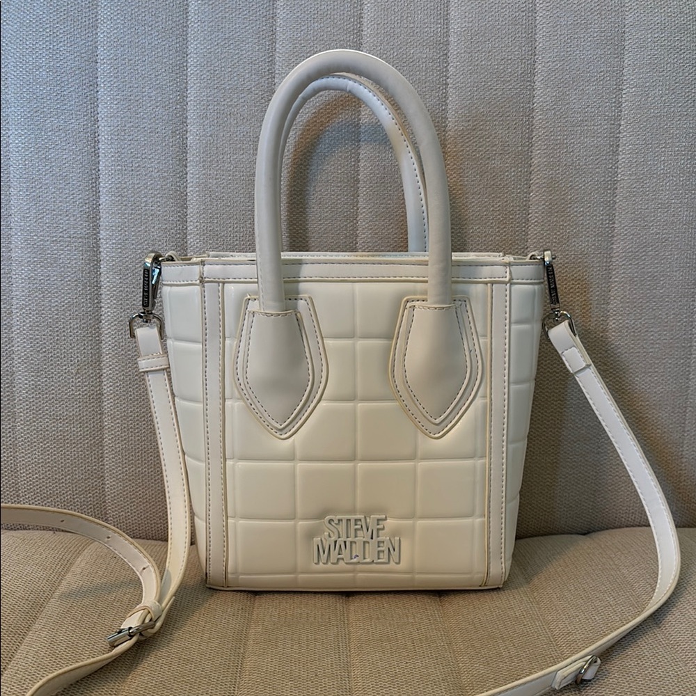 Steve Madden Cream Quilted Women's Bag